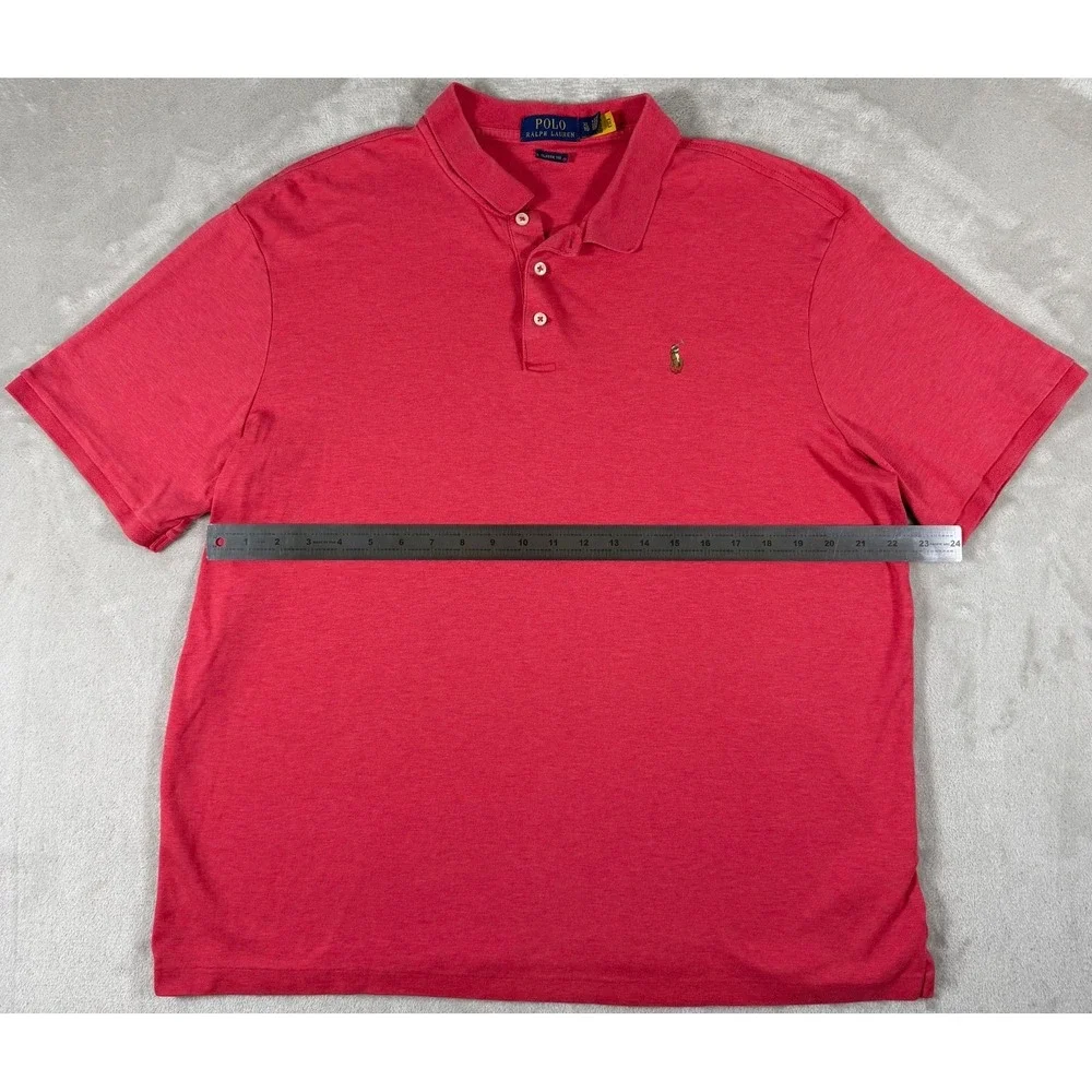 Polo Ralph Lauren Polo Shirt Mens XL Pink Pony Logo Short Sleeve